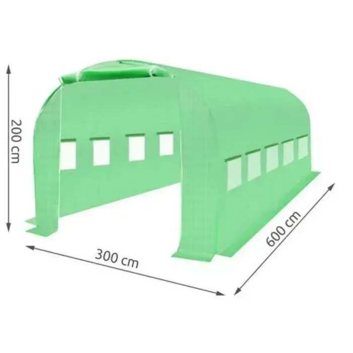 Плівка для теплиці 18 м2 (6х3х2м) 140 г/м2, UV, вітростійка, морозостійка, Зелена (P0052) - изображение 2