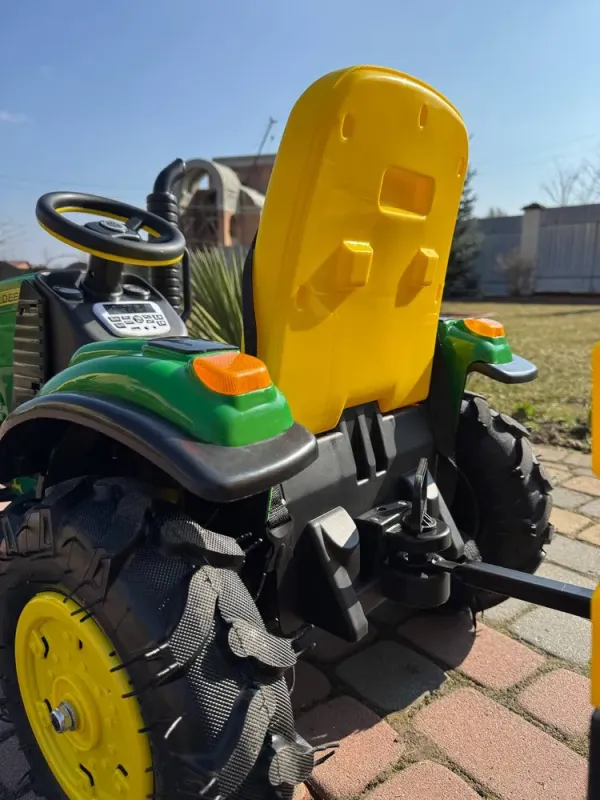 Дитячий трактор електромобіль з причепом на пульті керування John Deere Peg Perego 12В (від 1 року), Зелений (IGOR0117) - изображение 8