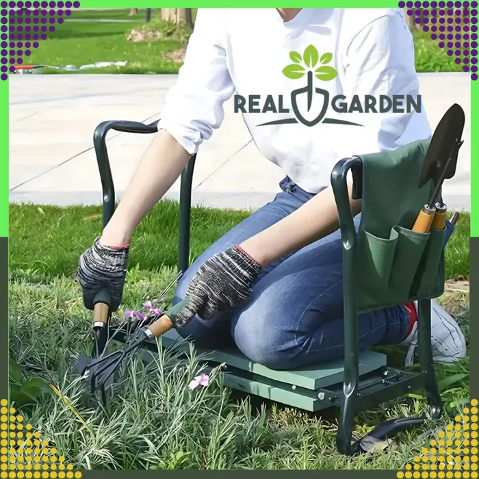 Садовий складаний стілець-колінник 3в1 + 2 органайзери (сумки для інструментів) (RC-K-975) - зображення 2