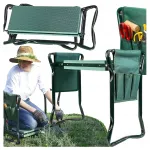 Садовий складаний стілець-колінник 3в1 + 2 органайзери (сумки для інструментів) (RC-K-975)