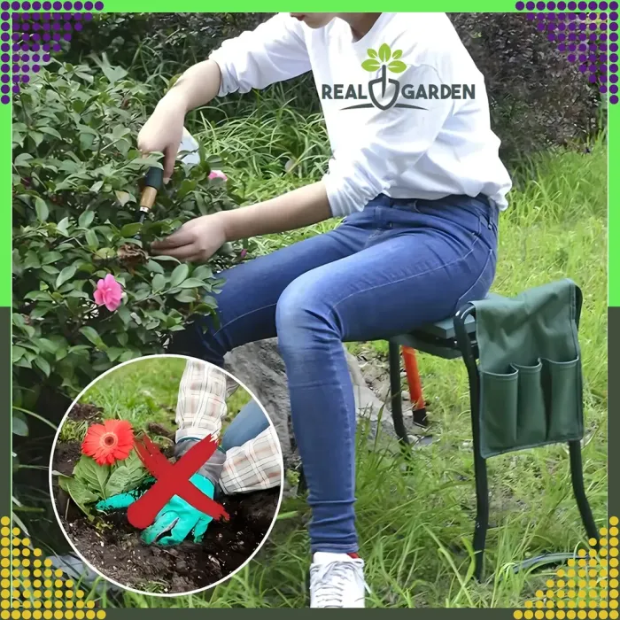 Садовий складаний стілець-колінник 3в1 + 2 органайзери (сумки для інструментів) (RC-K-975) - зображення 9