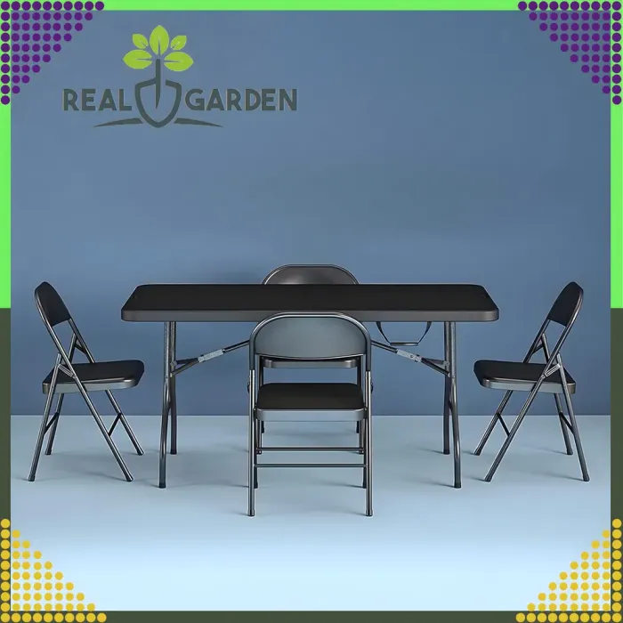 Складаний стіл валіза для кемпінгу, саду або банкетів (180x74x74 см), Чорний (RC-K-867) - изображение 8