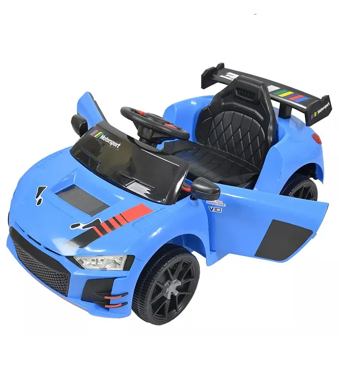 Дитячий електромобіль Cabrio 6V 5A (спойлер, пульт, LED-фари, звук, відкривні двері, педаль газу), Синій ( G538) - изображение 2