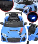 Дитячий електромобіль Cabrio 6V 5A (спойлер, пульт, LED-фари, звук, відкривні двері, педаль газу), Синій ( G538)