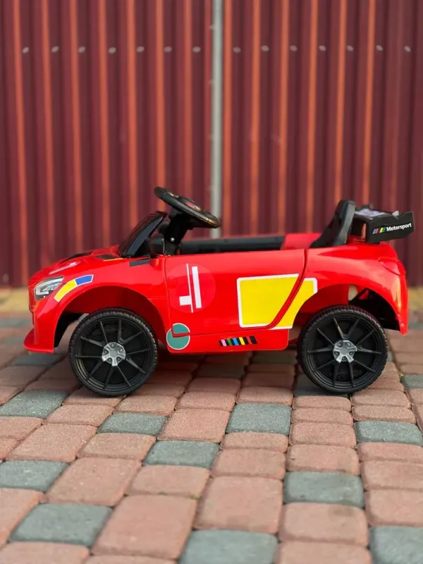 Дитячий спортивний електромобіль кабріолет зі спойлером Cabrio 6V 5A (пульт, LED-фари, музика, педаль газу), Червоний (G539/1) - зображення 3