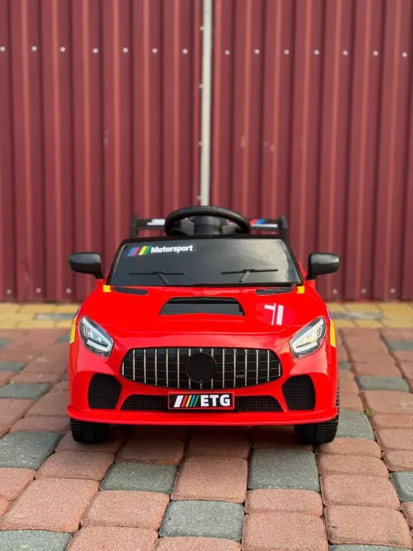 Дитячий спортивний електромобіль кабріолет зі спойлером Cabrio 6V 5A (пульт, LED-фари, музика, педаль газу), Червоний (G539/1) - зображення 2