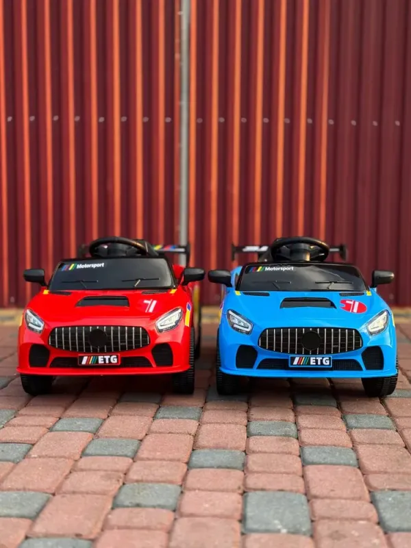 Дитячий спортивний електромобіль кабріолет зі спойлером Cabrio 6V 5A (пульт, LED-фари, музика, педаль газу), Червоний (G539/1) - зображення 10