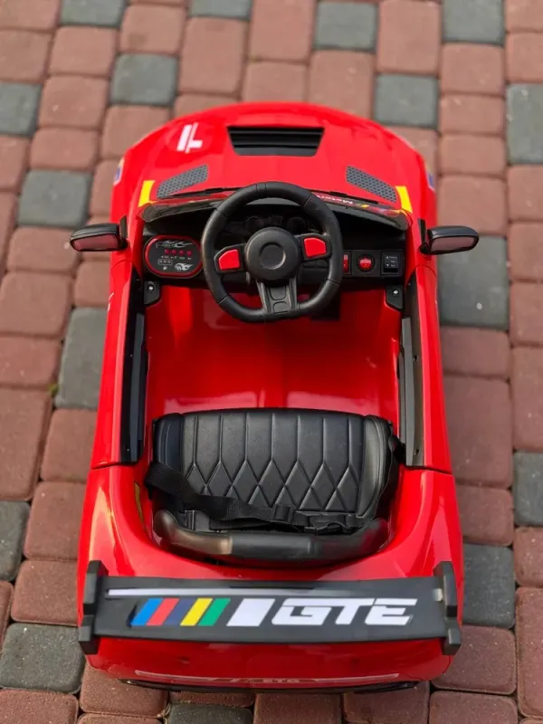 Дитячий спортивний електромобіль кабріолет зі спойлером Cabrio 6V 5A (пульт, LED-фари, музика, педаль газу), Червоний (G539/1) - зображення 4