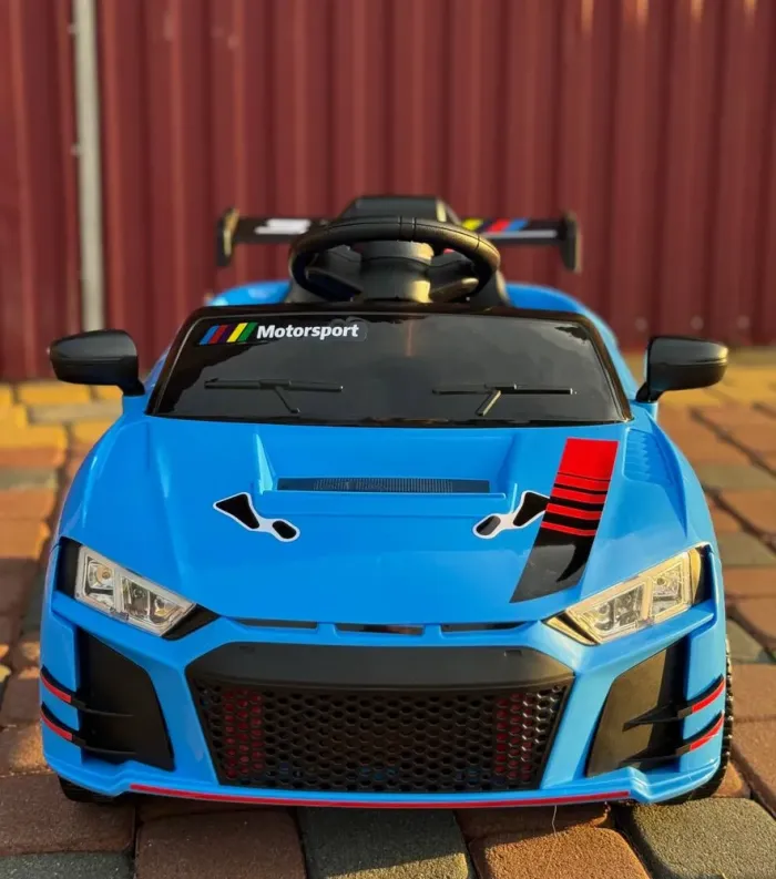Дитячий електромобіль Cabrio 6V 5A (спойлер, пульт, LED-фари, звук, відкривні двері, педаль газу), Синій ( G538) - изображение 3