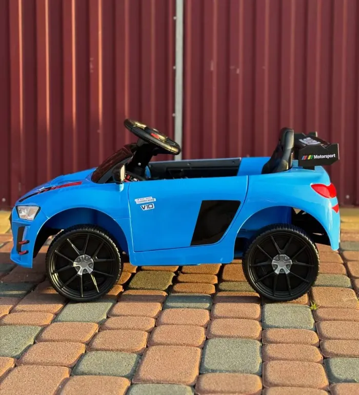 Дитячий електромобіль Cabrio 6V 5A (спойлер, пульт, LED-фари, звук, відкривні двері, педаль газу), Синій ( G538) - изображение 4