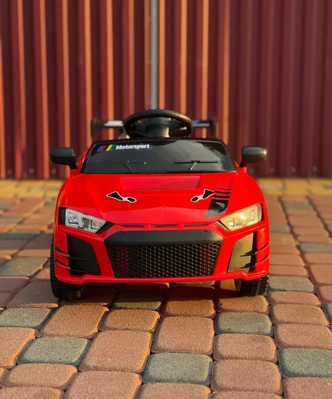 Дитячий електромобіль Cabrio 6V 5A (спойлер, пульт, LED-фари, звук, відкривні двері, педаль газу), Червоний (G538/1) - зображення 3