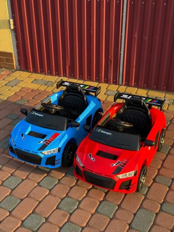 Дитячий електромобіль Cabrio 6V 5A (спойлер, пульт, LED-фари, звук, відкривні двері, педаль газу), Червоний (G538/1) - зображення 9