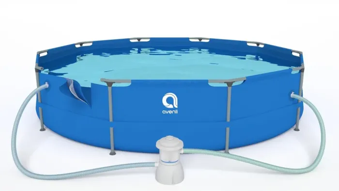 Круглий каркасний басейн Avenli (366 x 76 см) для дорослих і дітей, комплектація 19в1, Синій (SC17799) - зображення 6