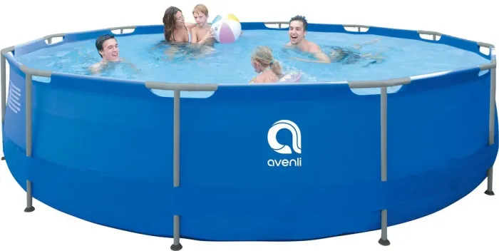 Круглий каркасний басейн Avenli (450 x 122 см) для дорослих і дітей, комплектація 18в1, Синій (В0024) - зображення 3