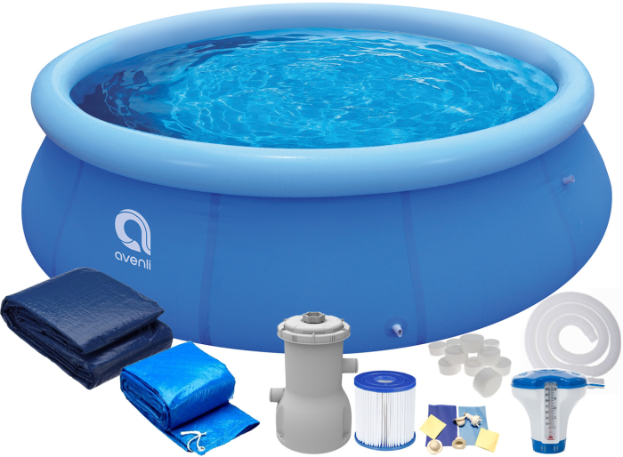 Круглий садовий надувний басейн Avenli (305 x 76 см) комплектація 14в1, Синій (684) - изображение 1