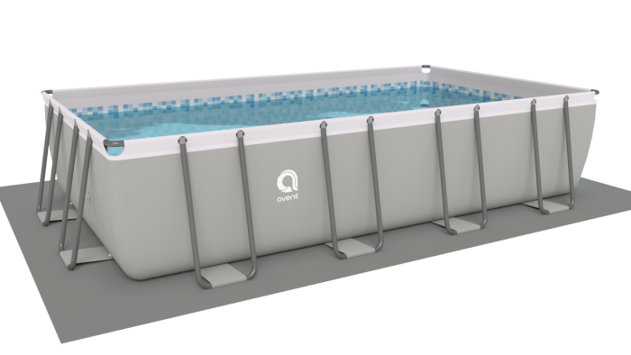 Прямокутний каркасний садовий басейн Avenli (549 × 305 × 122 см) для всієї родини, комплектація 18в1, Сірий (В0029) - изображение 4