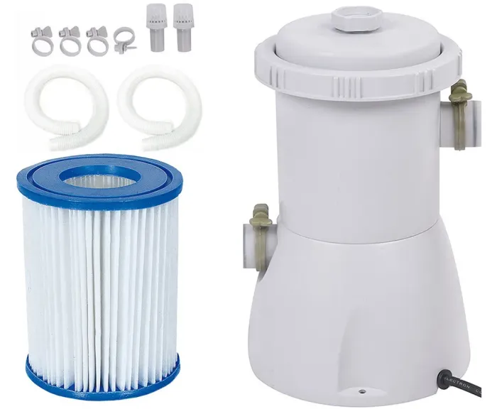 Прямокутний каркасний садовий басейн Avenli (549 × 305 × 122 см) для всієї родини, комплектація 18в1, Сірий (В0029) - зображення 10