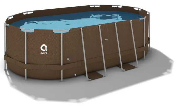 Овальний садовий каркасний басейн Avenli (427 × 275 × 100 см), комплектація 16в1, Коричневий (B0027) - зображення 7