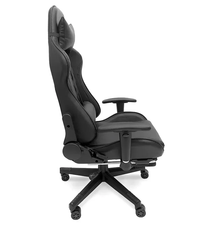 Геймерське комп'ютерне крісло з масажером, ергономічними подушками та підставкою для ніг, Чорний (G901) (G901 ) - изображение 5