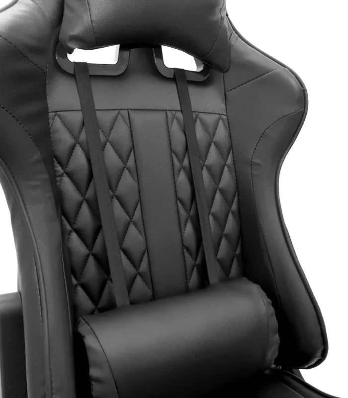 Геймерське комп'ютерне крісло з масажером, ергономічними подушками та підставкою для ніг, Чорний (G901) (G901 ) - изображение 8