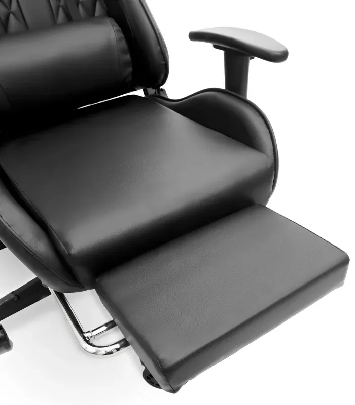 Геймерське комп'ютерне крісло з масажером, ергономічними подушками та підставкою для ніг, Чорний (G901) (G901 ) - изображение 3