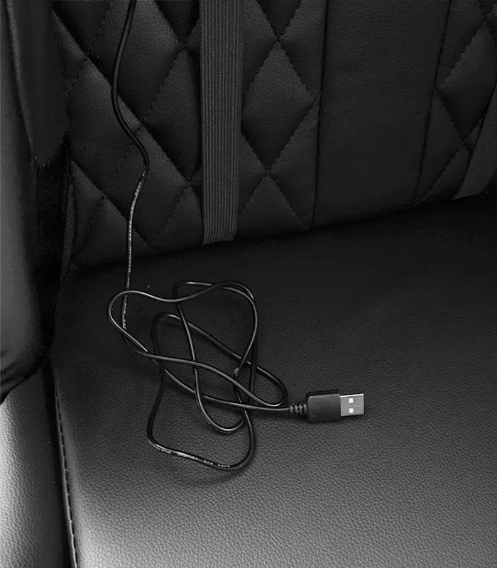 Геймерське комп'ютерне крісло з масажером, ергономічними подушками та підставкою для ніг, Чорний (G901) (G901 ) - изображение 9