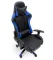 Геймерське комп'ютерне крісло з масажером, ергономічними подушками та підставкою для ніг, Чорний/Синій (G900) (G900)