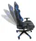 Геймерське комп'ютерне крісло з масажером, ергономічними подушками та підставкою для ніг, Чорний/Синій (G900) (G900)