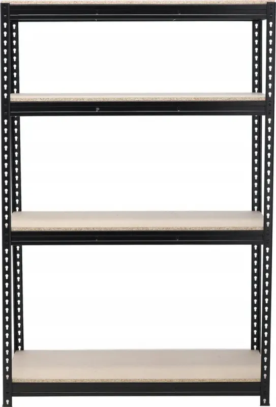 Стелаж металевий (180 x 150 x 60 см) 4 полиці, навантаження - 500 кг на полицю, Чорний (GWI0674) - изображение 2