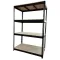 Стелаж металевий (180 x 150 x 60 см) 4 полиці, навантаження - 500 кг на полицю, Чорний (GWI0674)