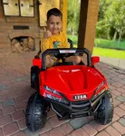 Дитячий електромобіль ДЖИП БАГГІ двомісний (4 двигуни, пульт, світло, музика), Червоний (G15)