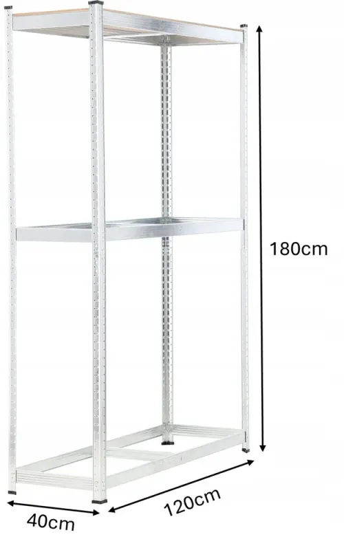 Металевий стелаж для 8 шин з додатковою полицею Garden Line (180 × 120 × 40 см) | навантаження на 1 полицю - 175 кг (Польща) (REA5219) - изображение 7