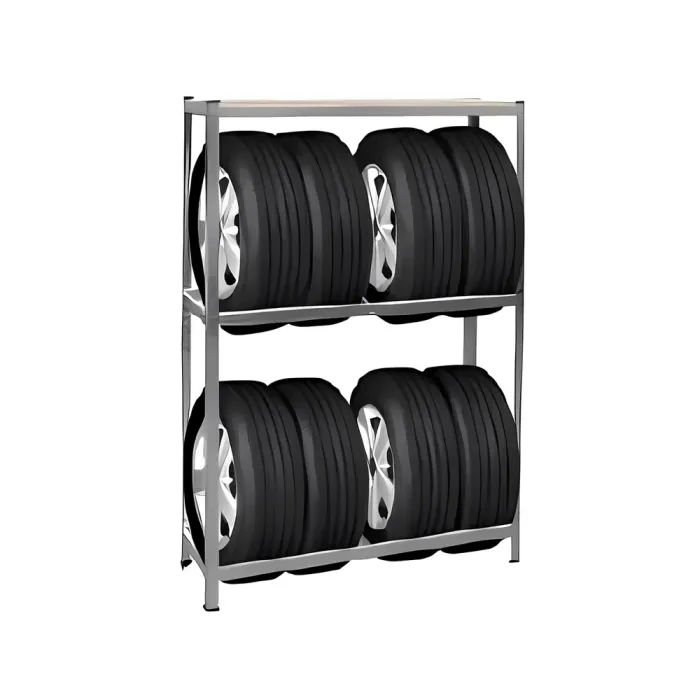 Металевий стелаж для 8 шин з додатковою полицею Garden Line (180 × 120 × 40 см) | навантаження на 1 полицю - 175 кг (Польща) (REA5219) - изображение 3