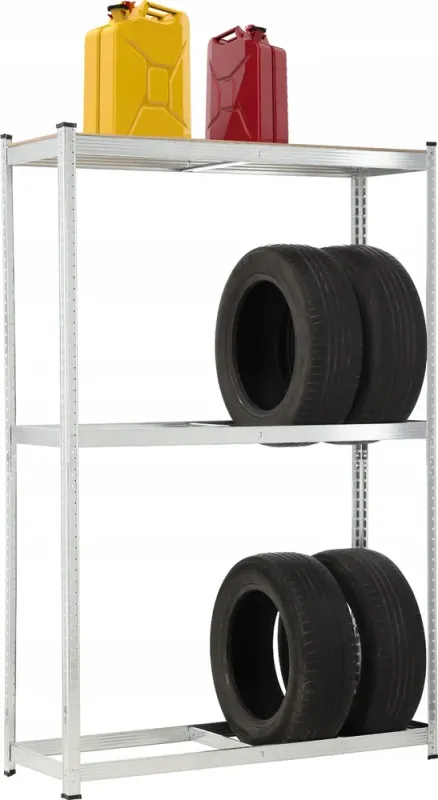 Металевий стелаж для 8 шин з додатковою полицею Garden Line (180 × 120 × 40 см) | навантаження на 1 полицю - 175 кг (Польща) (REA5219) - изображение 4
