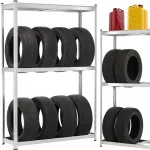 Металевий стелаж для 8 шин з додатковою полицею Garden Line (180 × 120 × 40 см) | навантаження на 1 полицю - 175 кг (Польща) (REA5219)