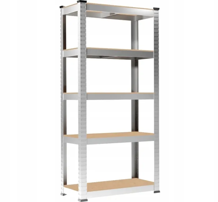 Набір з 2-х металевих стелажів (180 x 90 x 30 см) 5 полиць, навантаження - 175 кг на полицю, Сірий (GWI0885) - изображение 6