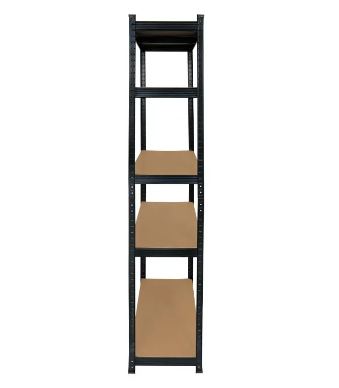 Стелаж металевий (150 х 70 х 30 см) 5 полиць, Чорний (G1130) - изображение 4