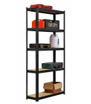 Стелаж металевий (150 х 70 х 30 см) 5 полиць, Чорний (G1130)