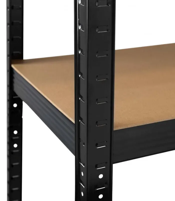 Стелаж металевий (150 х 70 х 30 см) 5 полиць, Чорний (G1130) - изображение 5