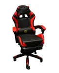 Геймерське крісло Primaveo з ергономічними подушками та висувною підставкою для ніг, Чорний/Червоний (G1154)