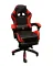 Геймерське крісло Primaveo з ергономічними подушками та висувною підставкою для ніг, Чорний/Червоний (G1154)