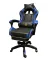 Геймерське крісло Primaveo з ергономічними подушками та висувною підставкою для ніг, Чорний/Синій (G1155)