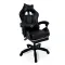 Геймерське крісло Primaveo з ергономічними подушками та висувною підставкою для ніг, Чорний (G1158)