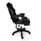 Геймерське крісло Primaveo з ергономічними подушками та висувною підставкою для ніг, Чорний (G1158)