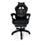 Геймерське крісло Primaveo з ергономічними подушками та висувною підставкою для ніг, Чорний (G1158)