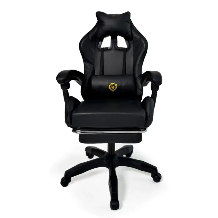 Геймерське крісло Primaveo з ергономічними подушками та висувною підставкою для ніг, Чорний (G1158) - зображення 2