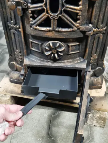 Чавунна піч-камін "Koza" Ingrid Ambra 9 кВт (дров’яна) обігрів - до 100 м², Золотисто-мідна (G1010) - изображение 8