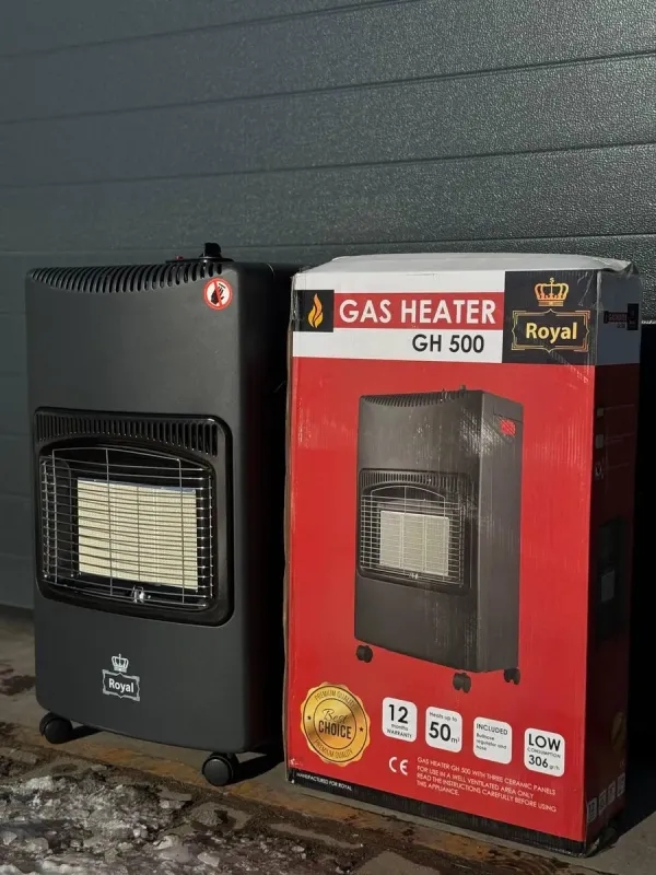 Портативний газовий обігрівач 4200 Вт Royal GH 500 + комплект для підключення (редуктор, шланг, прокладка, хомути-зажими) (GH500) - зображення 10