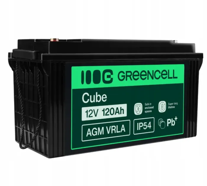 Акумулятор Green Cell AGM VRLA 12V 120Ah IP54 не потребує облуговування (термін служби - 5 років) (AGM31) - зображення 1