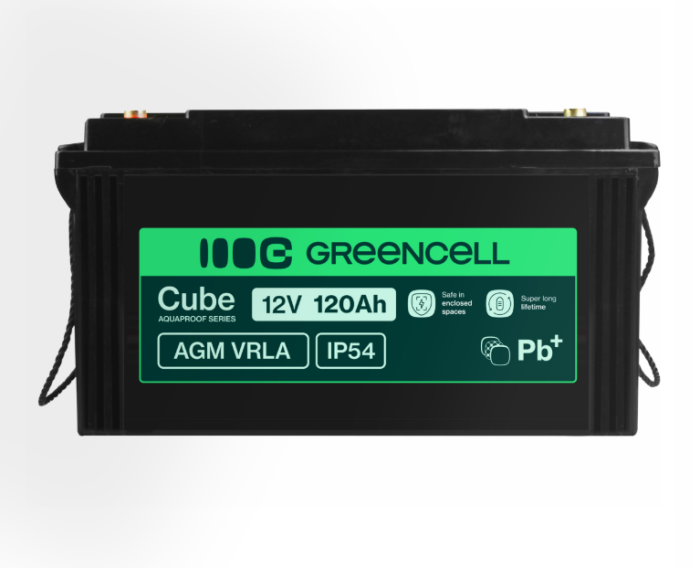 Акумулятор Green Cell AGM VRLA 12 V 120 Ah IP54 для фотоелектричних систем, яхт, човнів, сонячних панелей (AGM12V120AH-J) - зображення 2